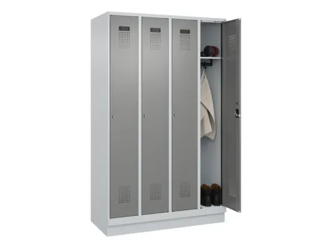 locker,HxBxD 1950x1200x500mm,4vak,vak B 300mm,cil.-slot,sokkel