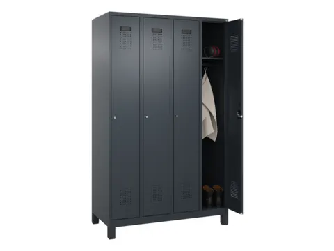 locker,HxBxD 1950x1200x500mm,4vak,vak B 300mm,cil.-slot,voeten