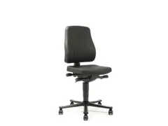 Werkplaatsstoel Pu-Schuim Zwart 450-600mmx460x410-470mm Wielen