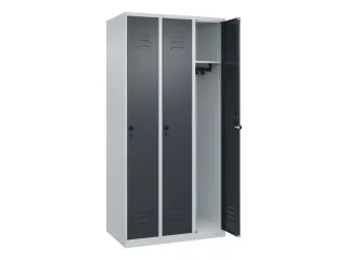 locker,HxBxD 1850x900x500mm,3vak,vak B 300mm,draaigrendel - 2