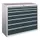 ladekast HxBxD 1000x1023x600mm 7laden RAL7035 front RAL7016