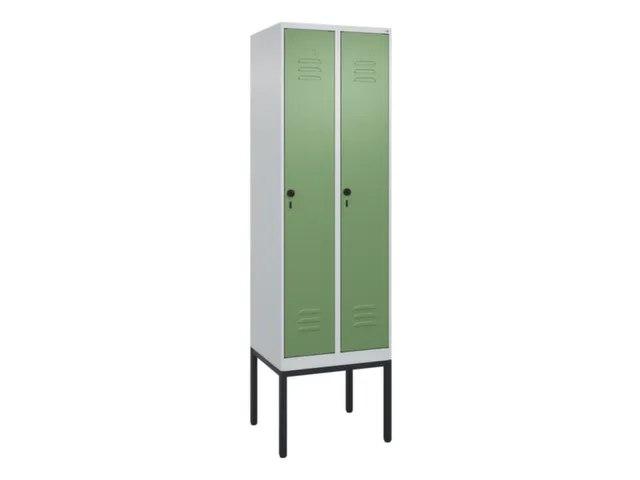 locker,HxBxD 2120x600x500mm,2vak,vak B 300mm,draaigrendel