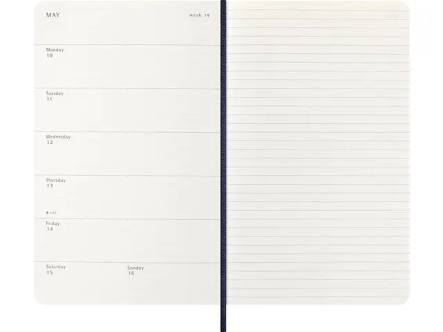 Agenda 2027 Moleskine 12M Weekly 7dag/1pagina large sc sapphire blue
