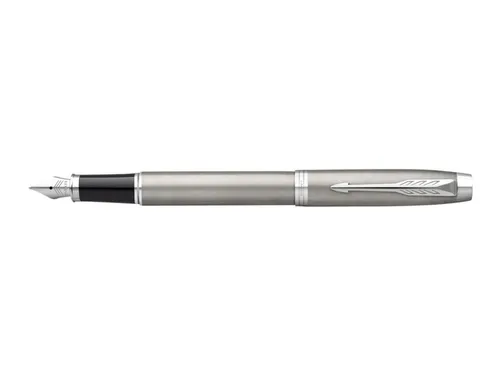 Parker IM Vulpen Stainless Steel CT Finish Medium Blauwe inkt