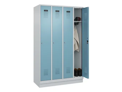 locker,HxBxD 1950x1200x500mm,4vak,vak B 300mm,cil.-slot,sokkel