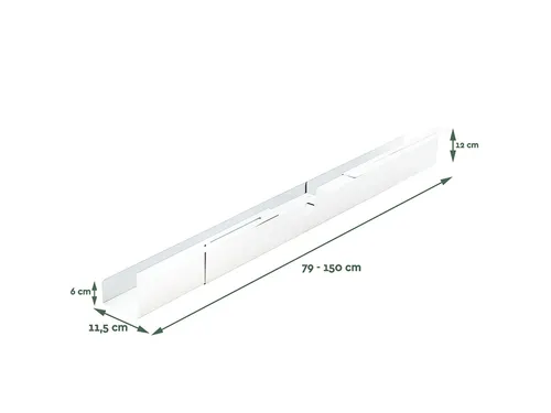 Kabelgoot BRASQ verstelbaar 75-150cm CT100 wit