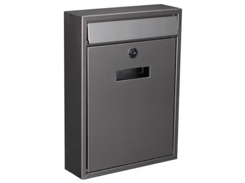 Brievenbus Ibiza Inox Grijs met naamplaatje incl. 2 sleutels 36x26x8cm
