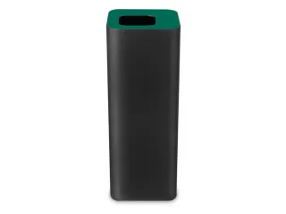 afvalbak,60l,HxBxD 800x300x300mm,romp staal zwart - 3