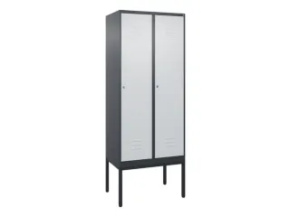 locker,HxBxD 2120x800x500mm,2vak,vak B 400mm,cil.-slot,voetonderstel - 1