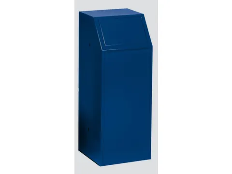 afvalverzamelaar 1x68l HxBxD 1000x400x400mm binnenbak staal Blauw