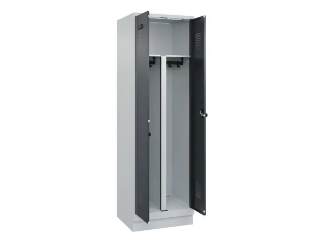 PBM-locker,HxBxD 1950x600x500mm,2vak,vak B 300mm,draaigrendel