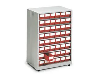 Stellingkast Hxbxd 410X605X870Mm 48Bakken Rood Frame Ral7035 - 3
