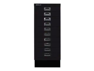 kantoor-ladekast HxBxD 670x279x380mm 10 laden romp + front zwart staal - 2