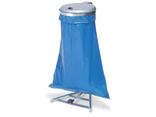 Afvalverzamelaar 1000x490x490mm 120 liter Zak Voetpedaal Verzinkt - 2