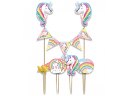 Cake decoratie Unicorn 9 stuks