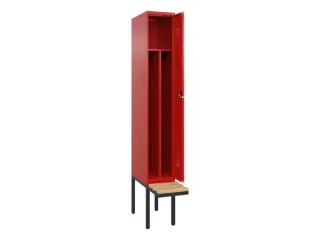 locker met bank,voor scheiding van kleding,HxBxD 2120x300x815mm,1vak - 1