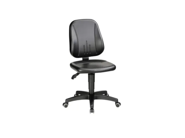 Siège D'atelier Pivotant,Assise Similicuir Noir