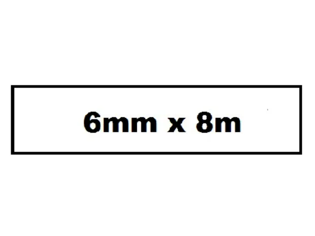 Labeltape Quantore TZE-211 6mm x 8m zwart op wit