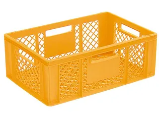 Euronorm Stapelkrat Pe 220x600x400mm 43liter Open Geel - 1
