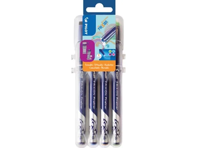 Fineliner Pilot Frixion Set2Go 4 stuks 1.3mm Fijne punt Fun Kleuren