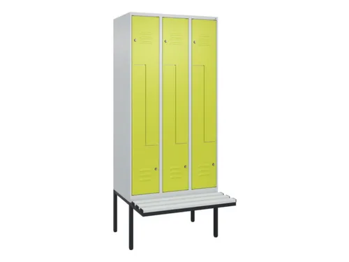 Z-garderobekast,HxBxD 2120x900x815mm,6vak,vak B 300mm,cil.-slot