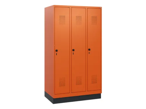 schoollocker,HxBxD 1630x900x500mm,3vak,vak B 300mm,draaigrendel,sokkel
