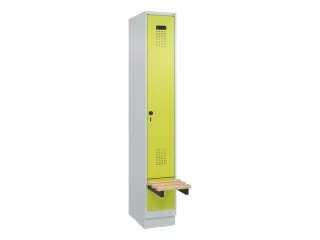 locker met bank,HxBxD 1950x300x815mm,1vak,vak B 300mm,draaigrendel - 2