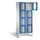 Lockerkast 1850x810x500mm 2x4 vakken Cilinderslot Poten, RAL5010