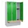locker met bank,HxBxD 1950x1200x815mm,3vak,vak B 400mm,draaigrendel