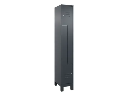 Z-garderobekast,HxBxD 1950x300x500mm,vak B 150/300mm,cil.-slot,voeten