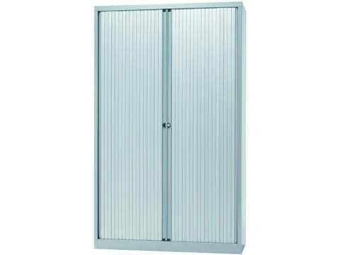 Roldeurkast, Ft 198 X 120 X 43 Cm, Zilverkleurig