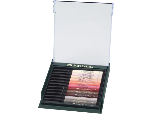 Faber-Castell Pitt Brush Pens Skin Tones – Pack Of 12, Water-Resistant Ink For Drawing & Sketching - View #6
