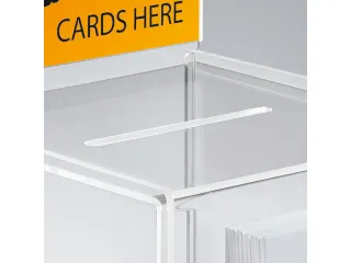 Aktiebak Transparant Folderhouder 21X36X21Cm + Insteek Visitekaart - 2