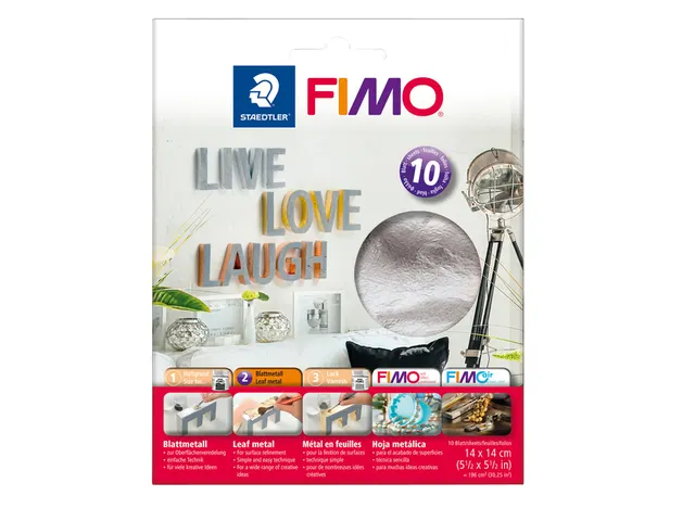 Bladmetaal Staedtler Fimo 8781 14x14cm zilver 10 vel