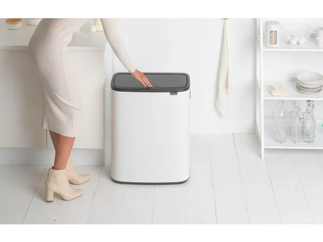 Afvalbak Bo Touch Bin 2x30 Liter Wit