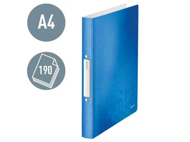 Ringband Leitz WOW A4 2-rings O-mech 25mm PP blauw