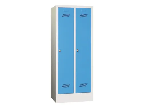 lockerkast v. kinderen,HxBxD 1600x630x500mm,2vak,RAL7035,front RAL5012