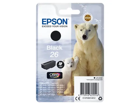 Singlepack Black 26 Claria Premium Ink
