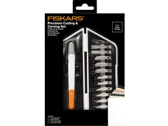 Precisiemes Fiskars Medium Duty set à 12 mesbladen wit