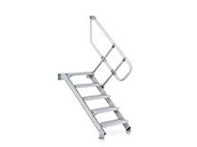 Bordestrap Bordes H 1 25m 5treden Trede B 800mm 60° Helling Aluminium