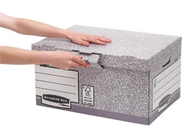 Containerdoos System Flip Top Maxi Grijs 390x293x560mm