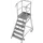 bordestrap,verrijdbaar,bordes H 1,45m,6treden m. R13-laag,aluminium