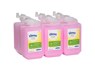 Kleenex 6331 Zeepvulling handreiniger roze 1 Liter doos 6 flacons - 1