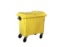 Contivia 4 vuilnisbak 4wielen 660L geel