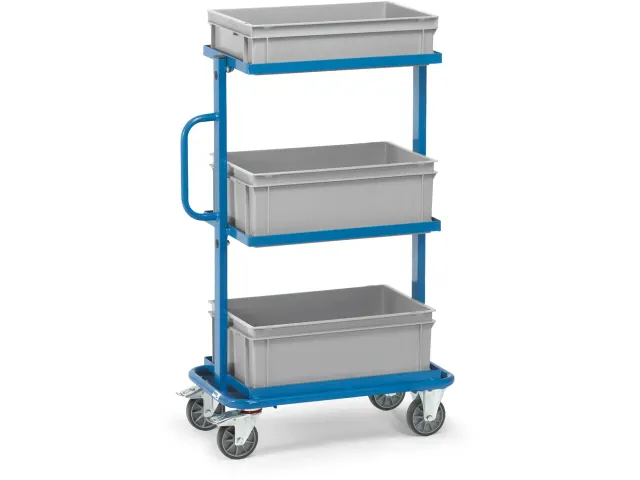 Bijzetwagen 32902 Met 3 Eurobakken 200kg 600x400mm Ral5007