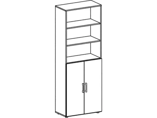 armoire combinée HxlxP 2160x800x420mm 3 HC 4xsol en bois