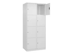 lockerkast,HxBxD 1850x800x500mm,2x4vakken,vak B 400mm,cil.-slot