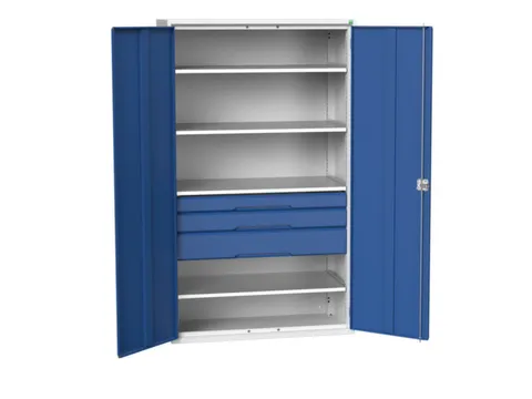 universele kast,HxBxD 2000x1300x550mm,4xStalen bodem,3lade(n)