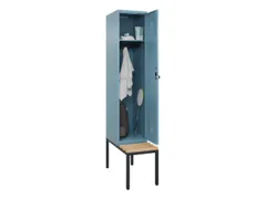 locker met bank,HxBxD 2120x400x815mm,1vak,vak B 400mm,draaigrendel