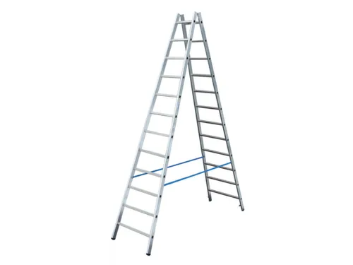 Bokladder Dubbelzijdig 3.47m 2x12sporten Aluminium Scharnieren
